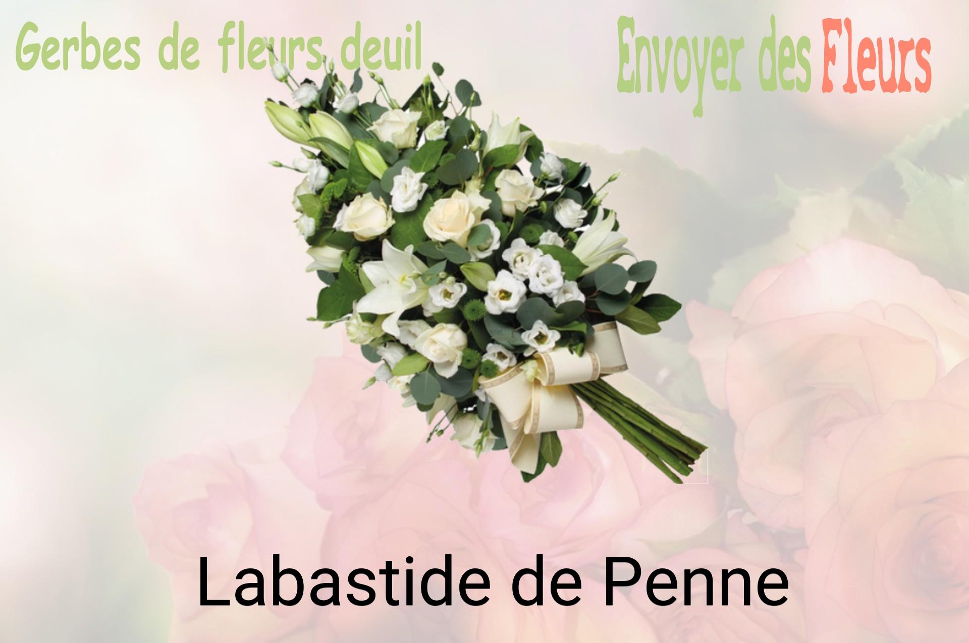 Gerbe de fleurs de deuil livrée à Labastide-de-Penne